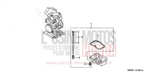 CARBURATEUR EN OPTION NECESSAIRE DE PIECES CRF450R5 de 2005